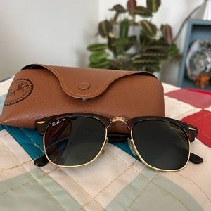 Ray Ban Clubmaster Polarized Tortoise Shell